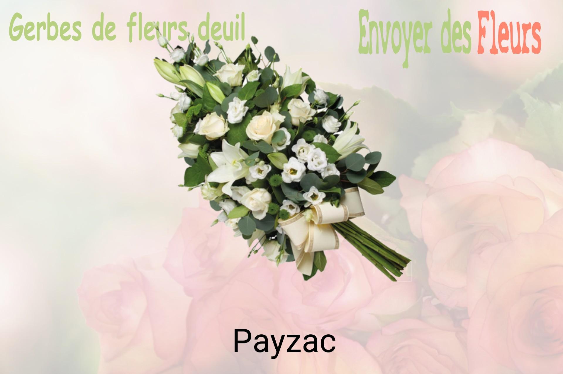 Gerbe de fleurs de deuil livrée à Payzac